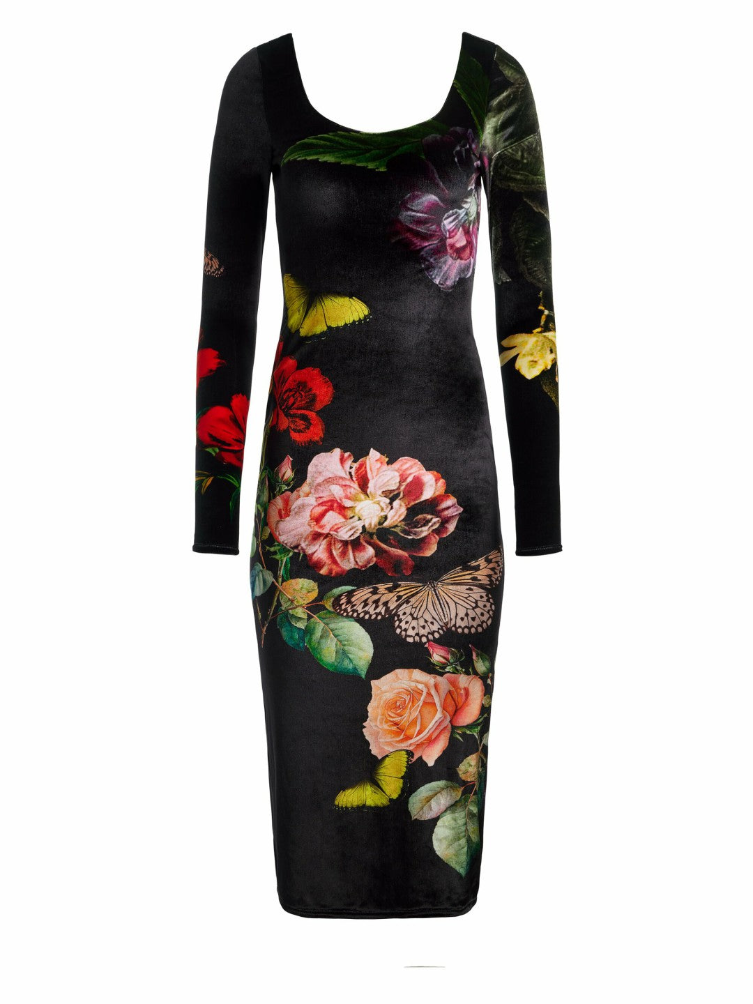 Delora Velvet Midi Dress In In The Wind Floral - Alice + Olivia Women