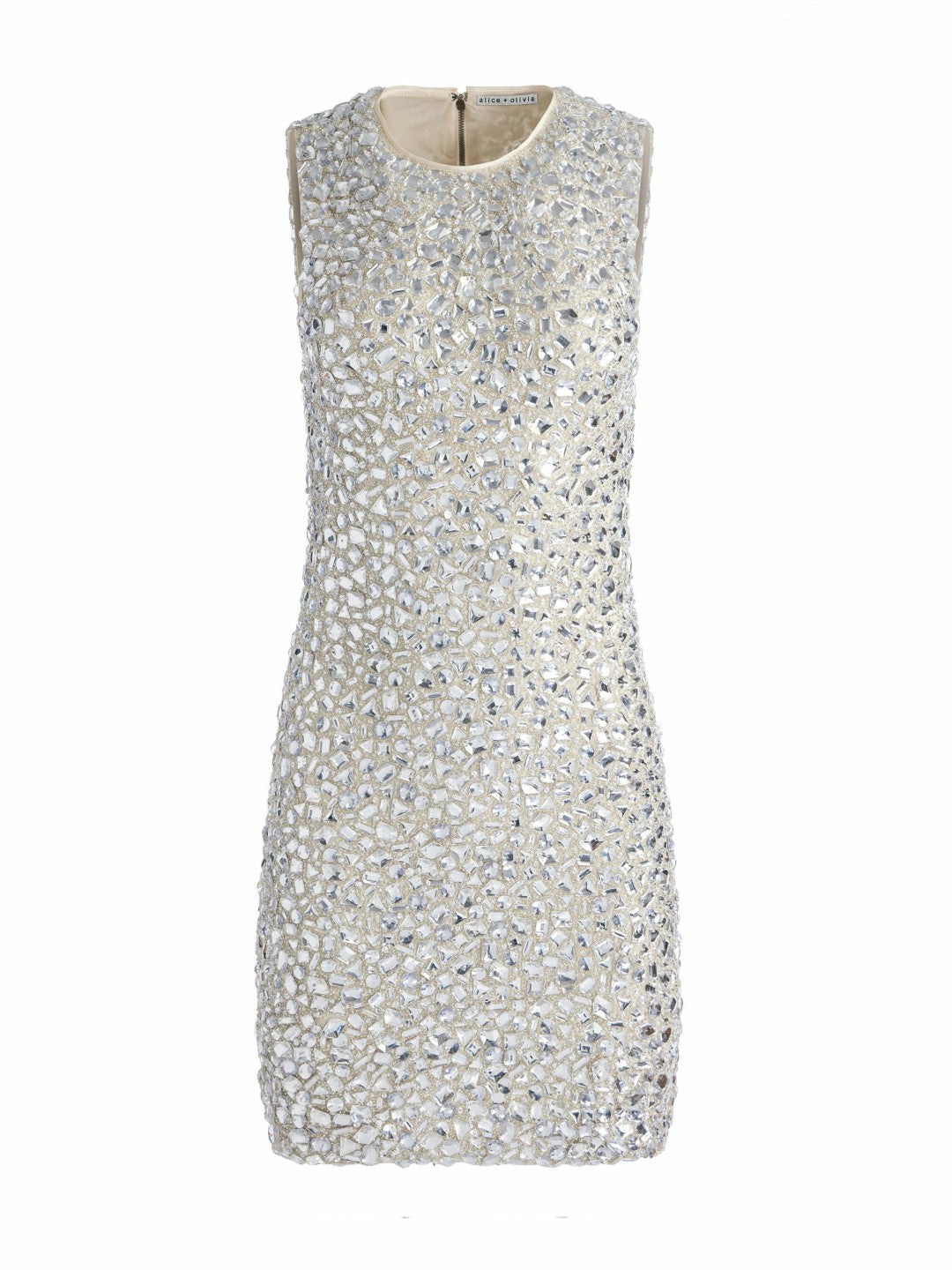 Wynell Mini Dress In Silver/champagne - Alice + Olivia Women