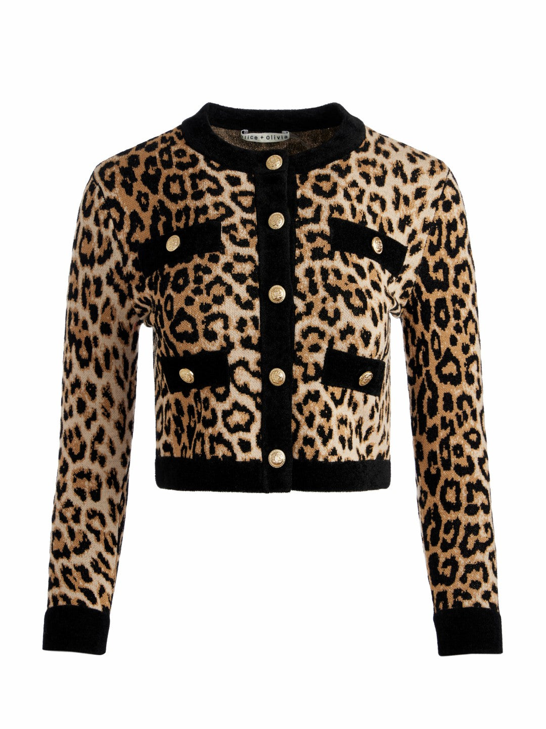 Claira Leopard Cardigan In Catwalk Multi - Alice + Olivia Women