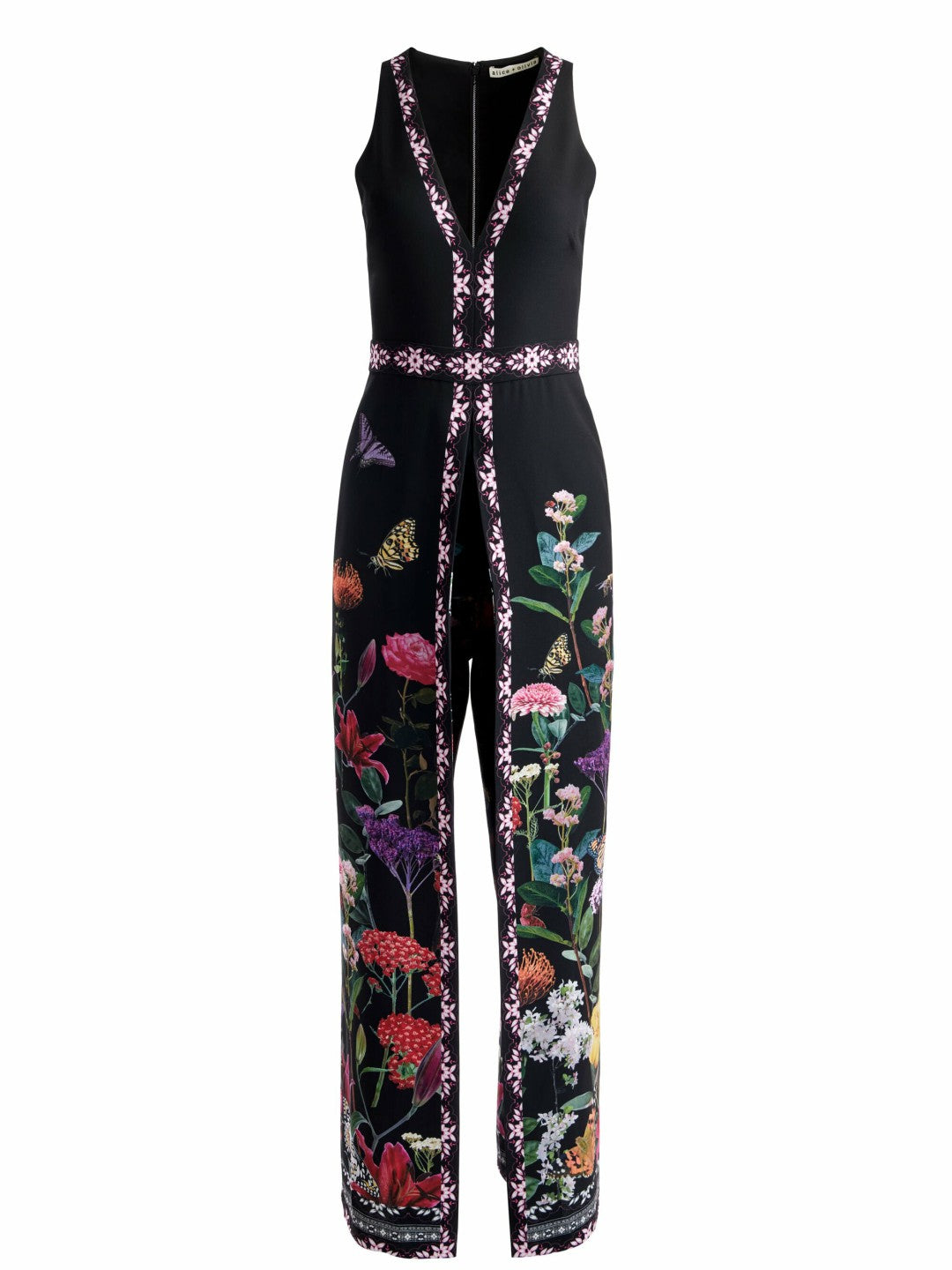 Audrie Pleated Jumpsuit In Secret Garden - Alice + Olivia Women
