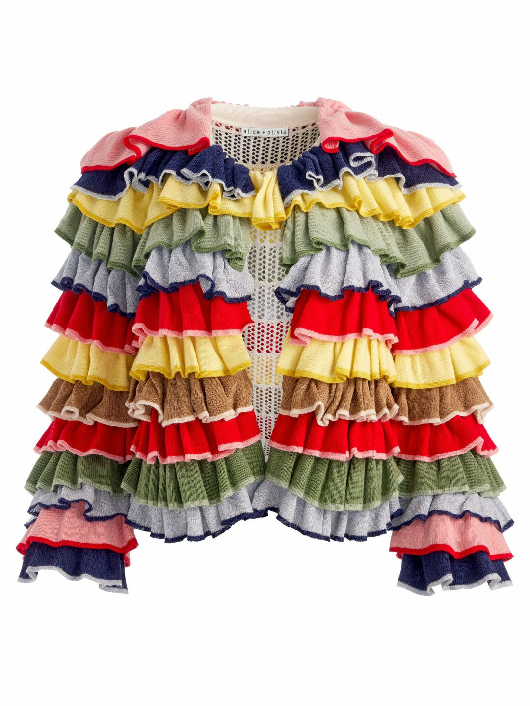 Fawn Ruffle Cardigan In Multi - Alice + Olivia Women
