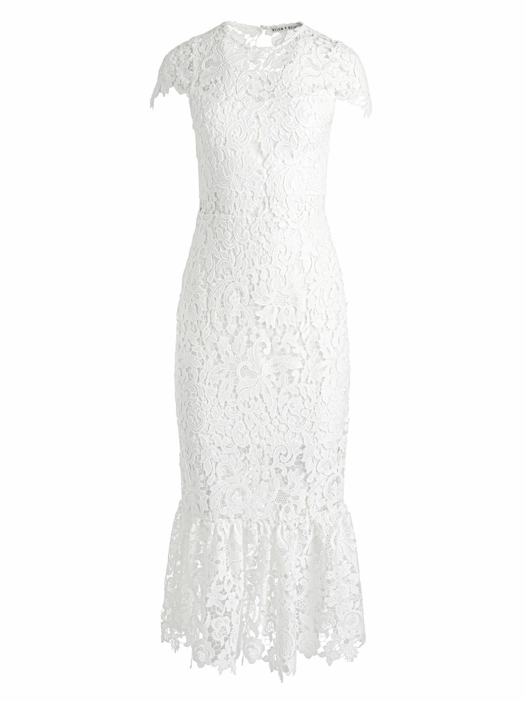 Clover Open Back Dress In Off White - Alice + Olivia Women