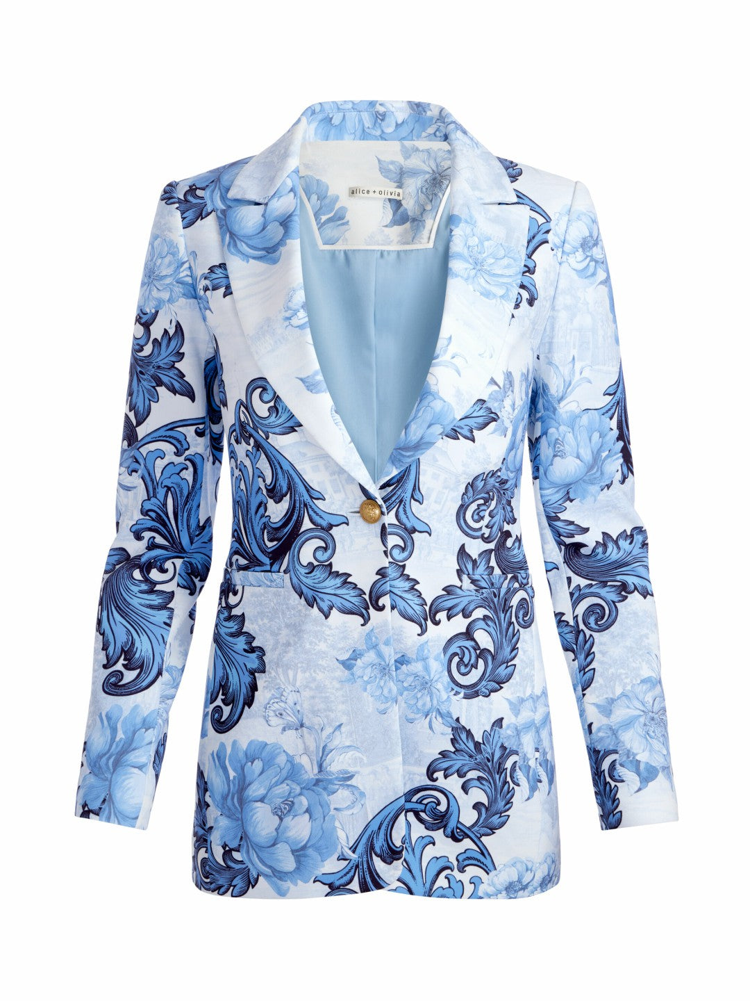 Breann Fitted Blazer In Scroll Symphony - Alice + Olivia Women