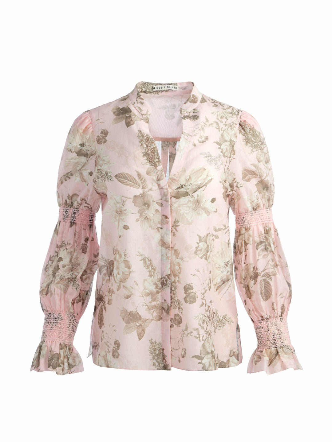 Ilan Smocked Blouse In Meadow - Alice + Olivia Women