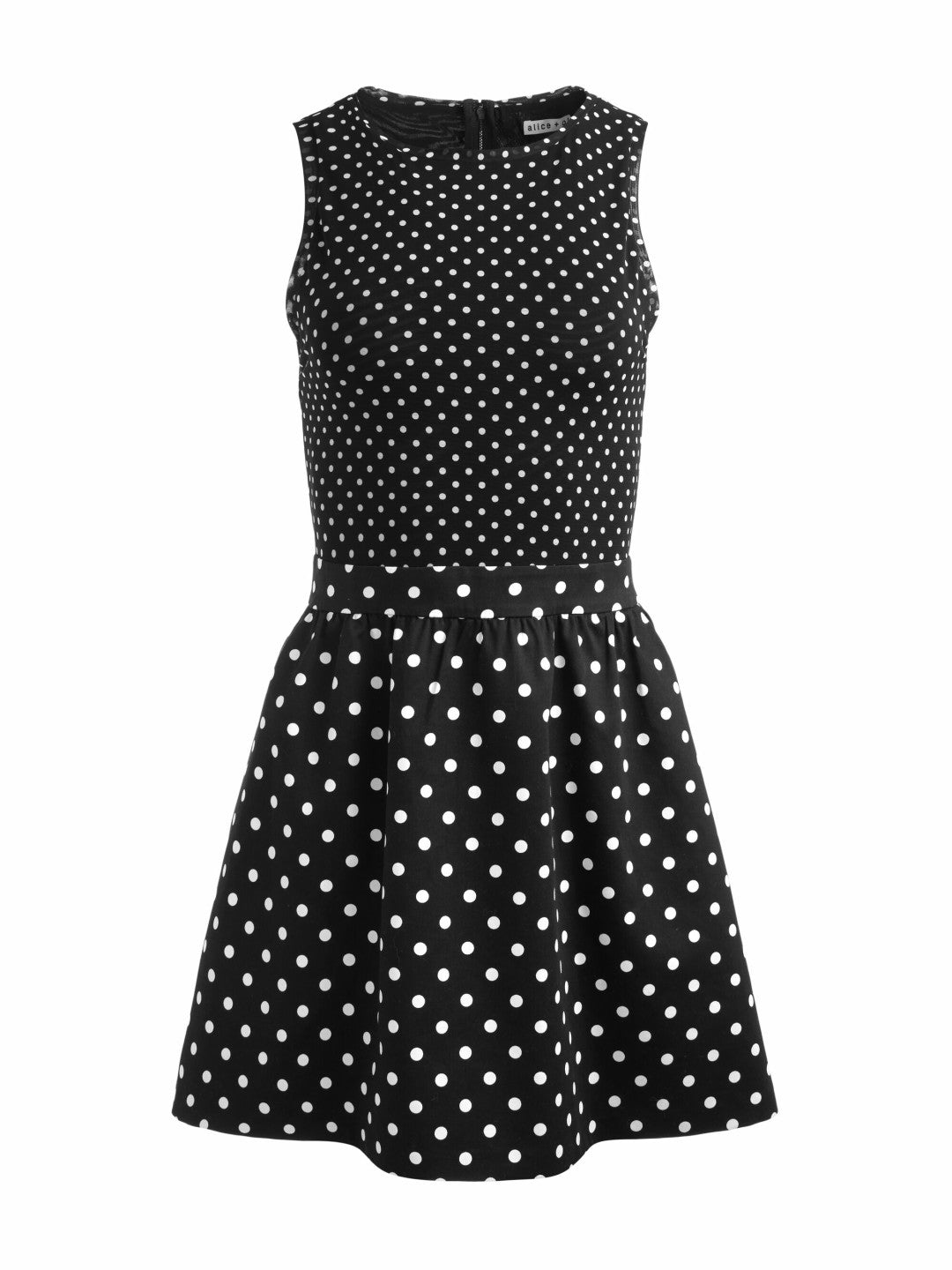 Chara Mini Dress In Black/off White Polka Dot - Alice + Olivia Women