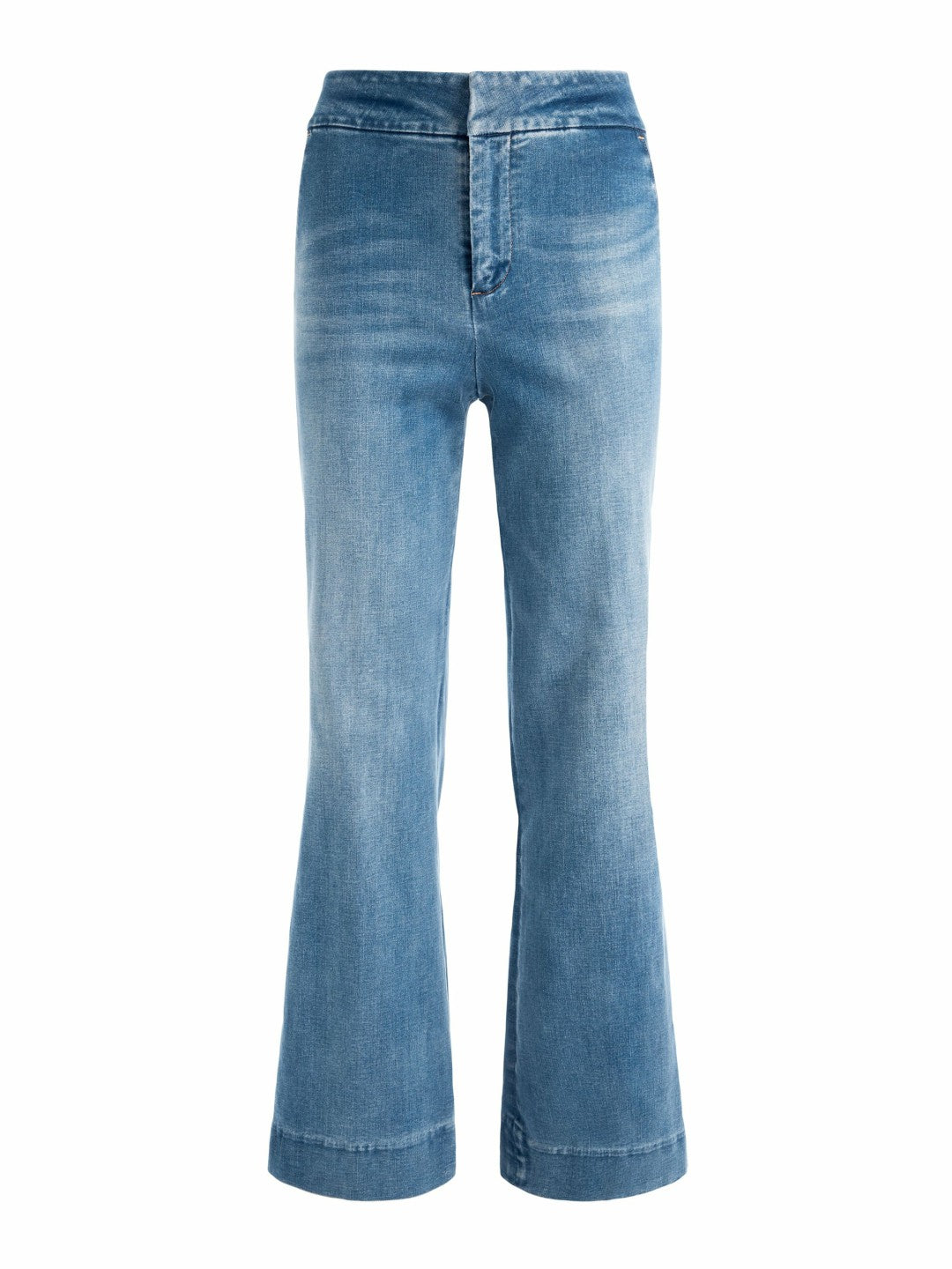 Quinn Kick Flare Jean In Livia Vintage Blue - Alice + Olivia Women
