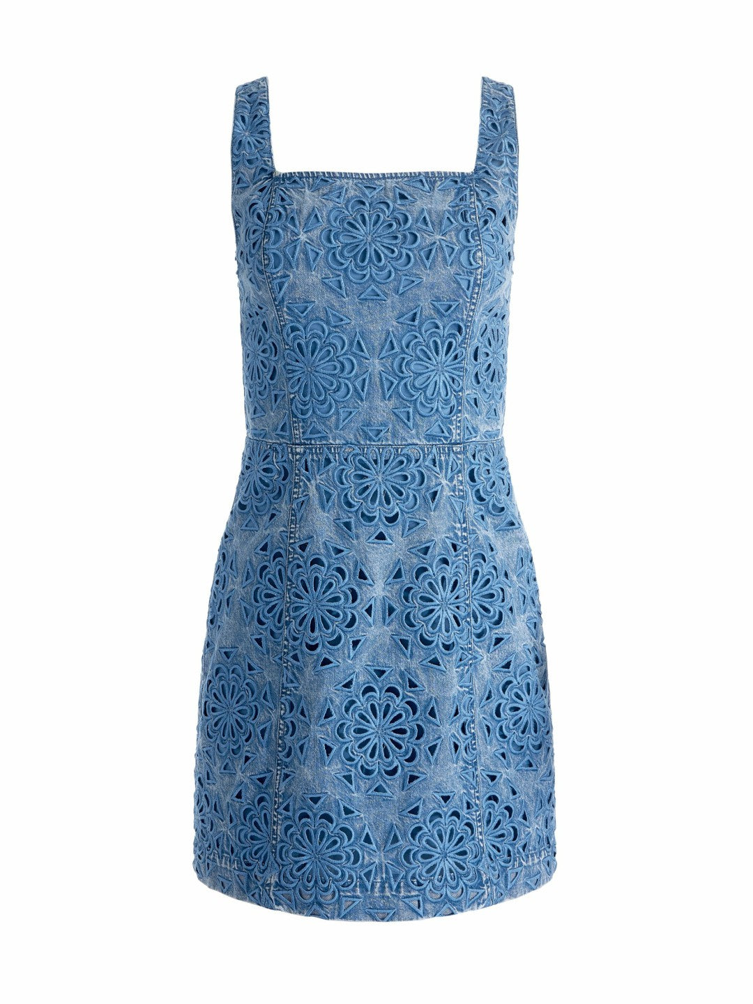 Maryann Denim Dress In Avery Blue - Alice + Olivia Women