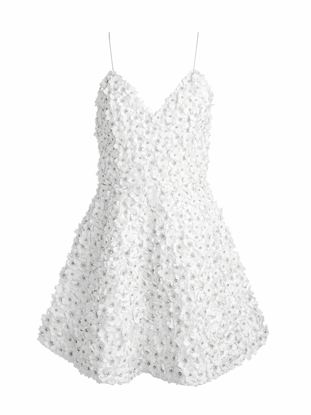 Domenica Embellished Mini Gown In Off White - Alice + Olivia Women