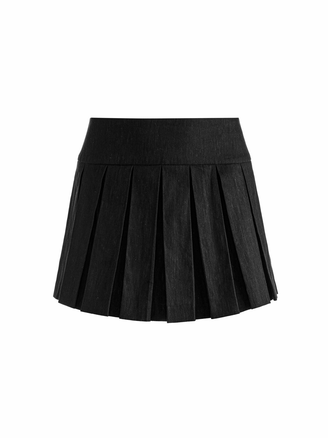 Emilie Linen Mini Skort In Black - Alice + Olivia Women