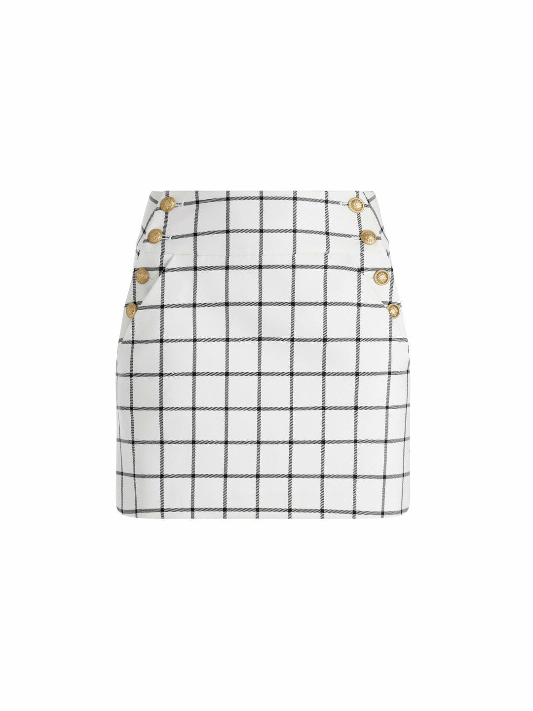 Donald Mini Skirt In Off White/black - Alice + Olivia Women