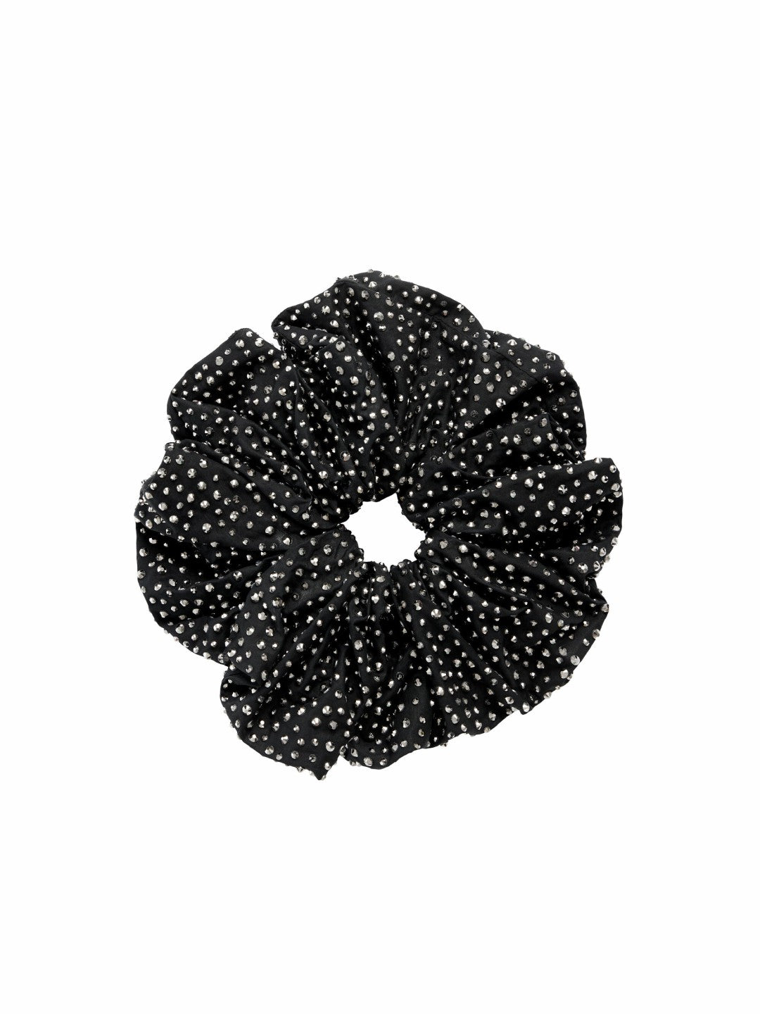 Cher Large Scrunchie In Black/crystal - Alice + Olivia Women