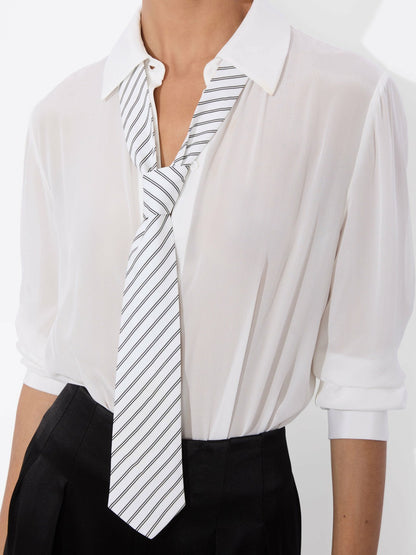 Willa Tie In Off White/black - Alice + Olivia Women