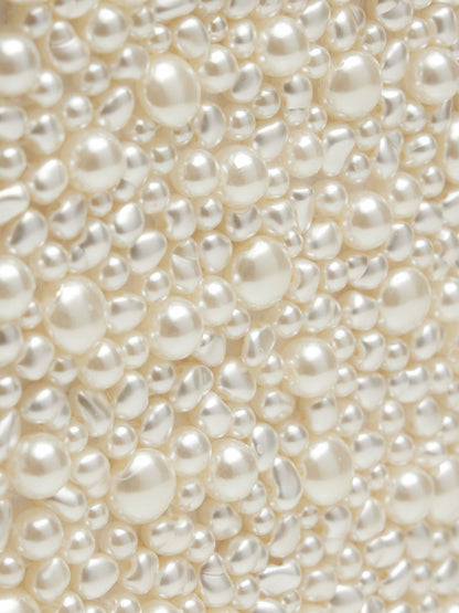 Kayla Embellished Clutch In Off White - Alice + Olivia Women