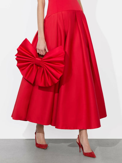 Semira Bow Bag In Bright Ruby - Alice + Olivia Women