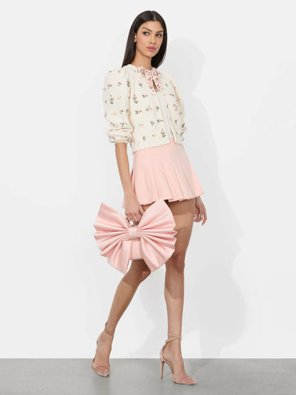 Semira Bow Bag In Pink Bloom - Alice + Olivia Women