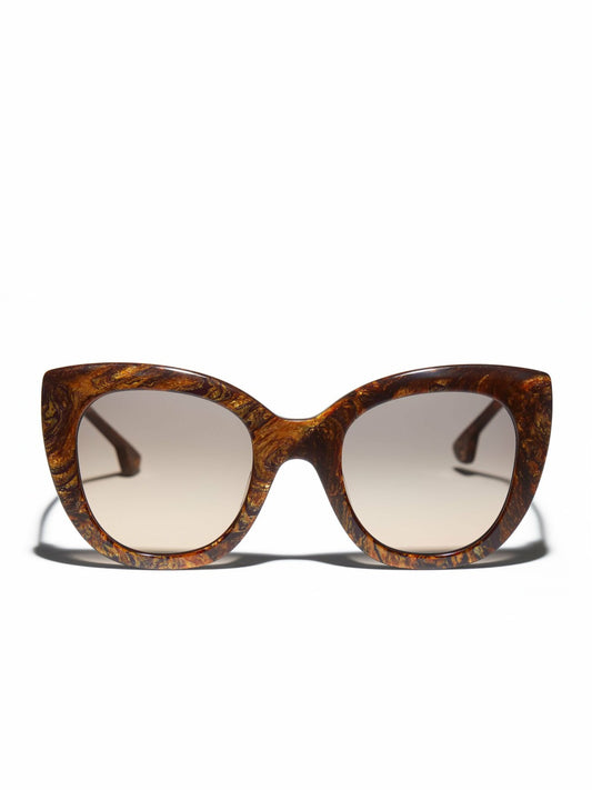 Mercer Sunglasses In Burlwood - Alice + Olivia Women