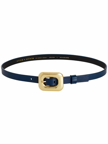 Letty Buckle Belt In Indigo - Alice + Olivia Women