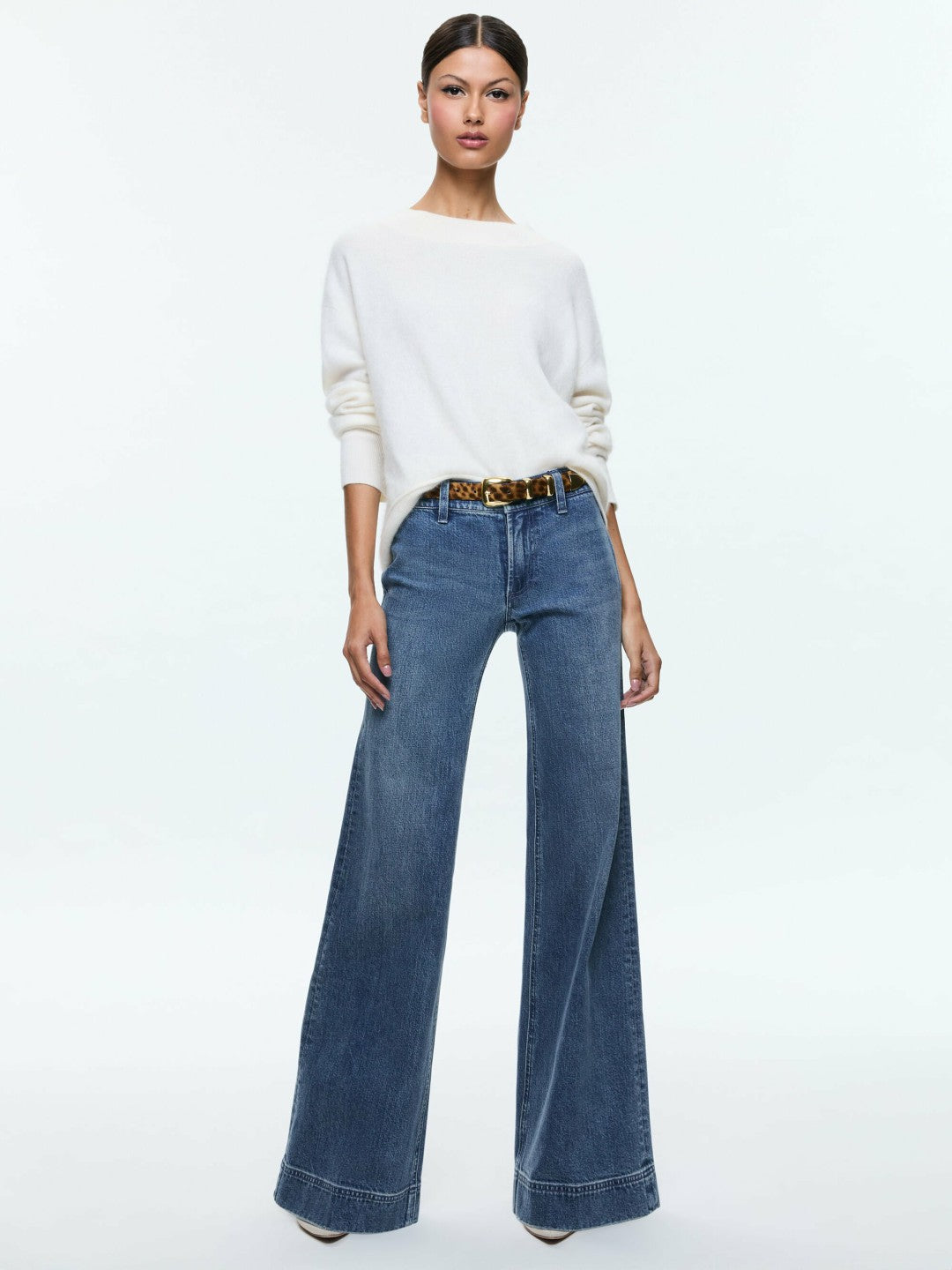 Hayden Buckle Belt In Leopard - Alice + Olivia Women