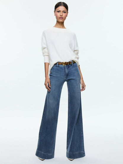 Hayden Buckle Belt In Leopard - Alice + Olivia Women