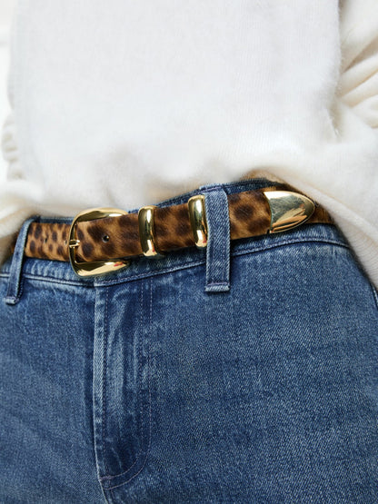 Hayden Buckle Belt In Leopard - Alice + Olivia Women