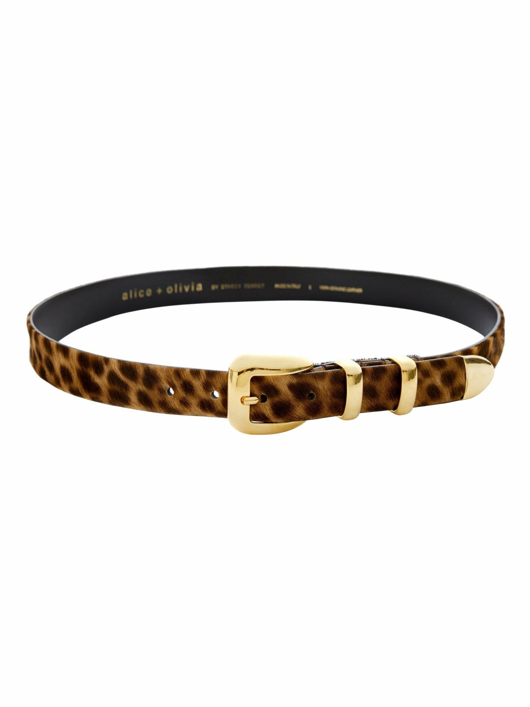 Hayden Buckle Belt In Leopard - Alice + Olivia Women