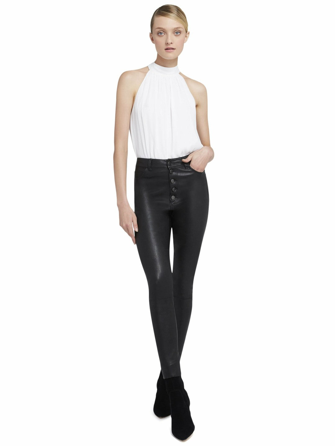 Maris Halter Top In White - Alice + Olivia Women