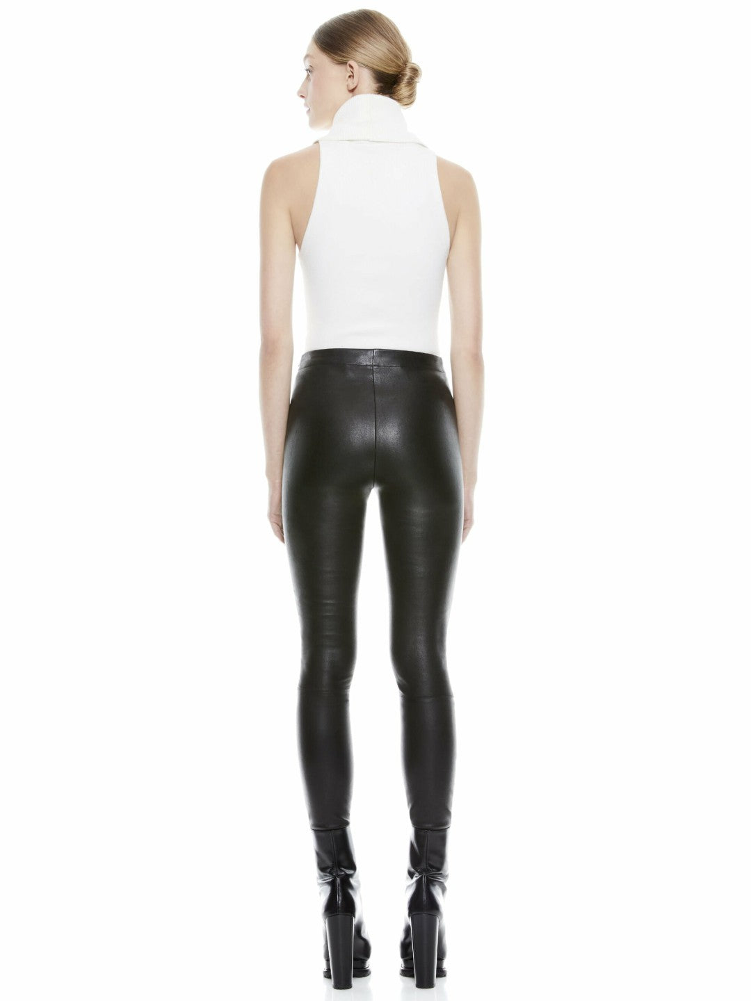 Maddox Leather Legging In Black - Alice + Olivia Women