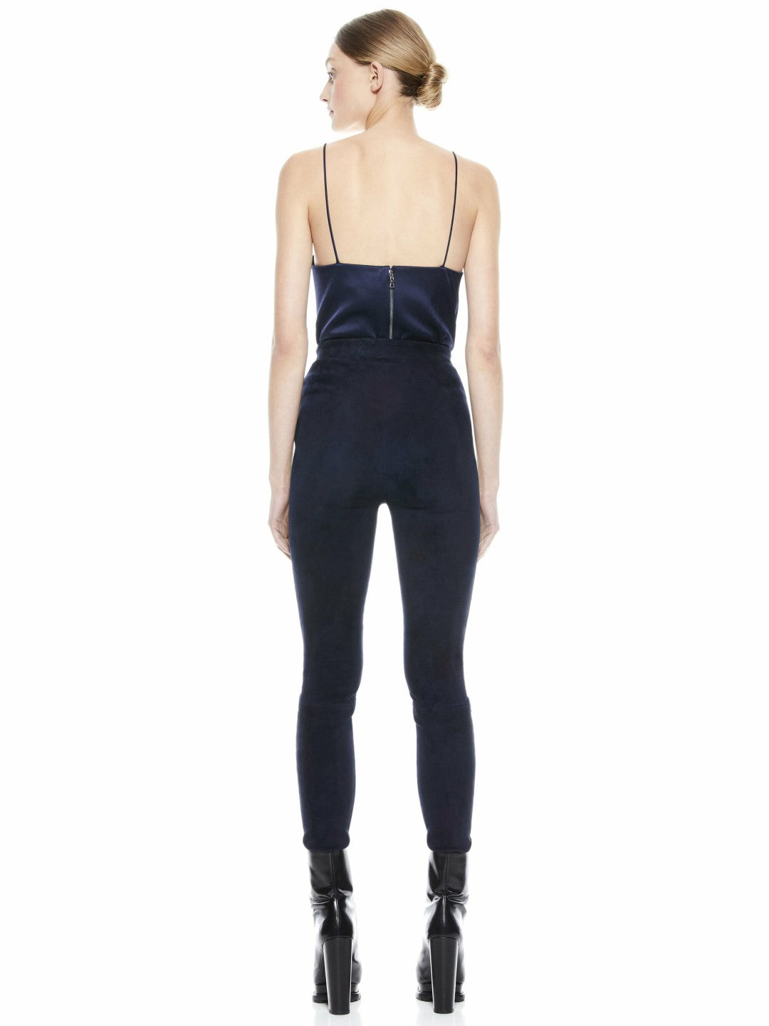 Maddox Suede Legging In Navy - Alice + Olivia Women