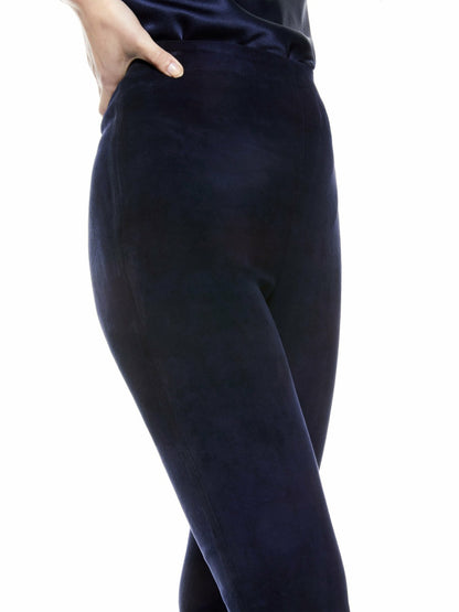 Maddox Suede Legging In Navy - Alice + Olivia Women