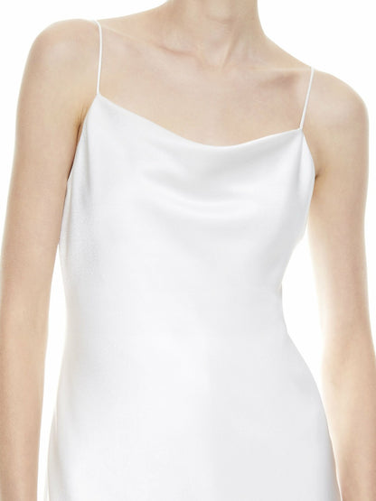 Harmony Mini Slip Dress In Off White - Alice + Olivia Women