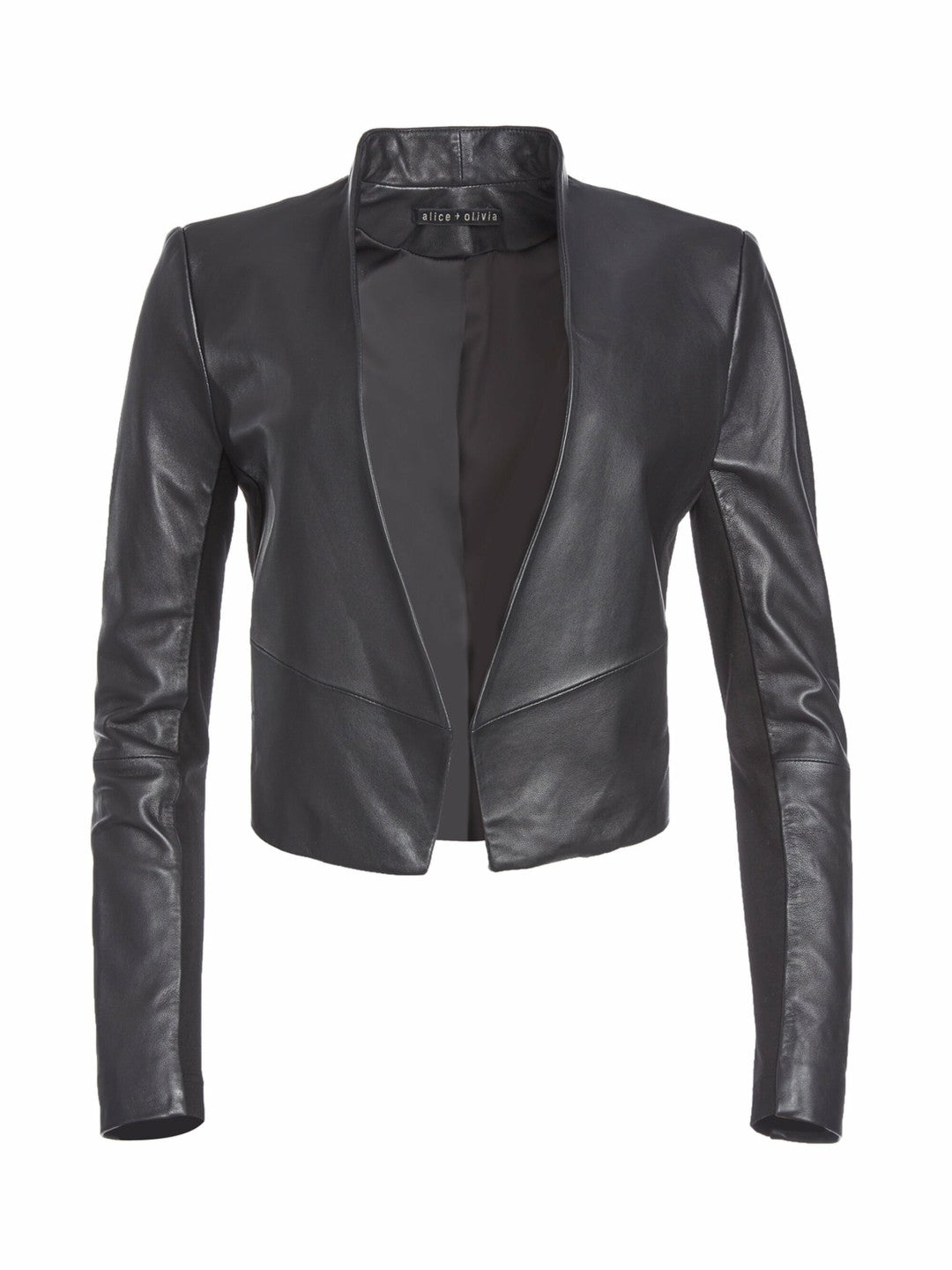 Harvey Leather Jacket In Black - Alice + Olivia Women