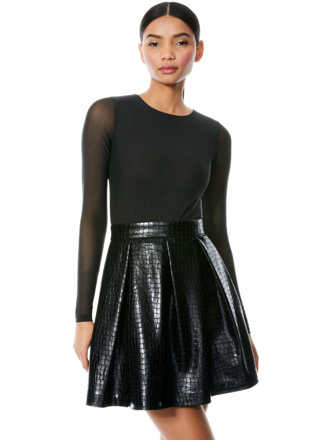 Chara Vegan Mini Dress In Black - Alice + Olivia Women