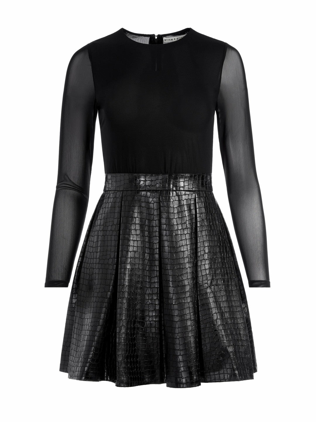 Chara Vegan Mini Dress In Black - Alice + Olivia Women