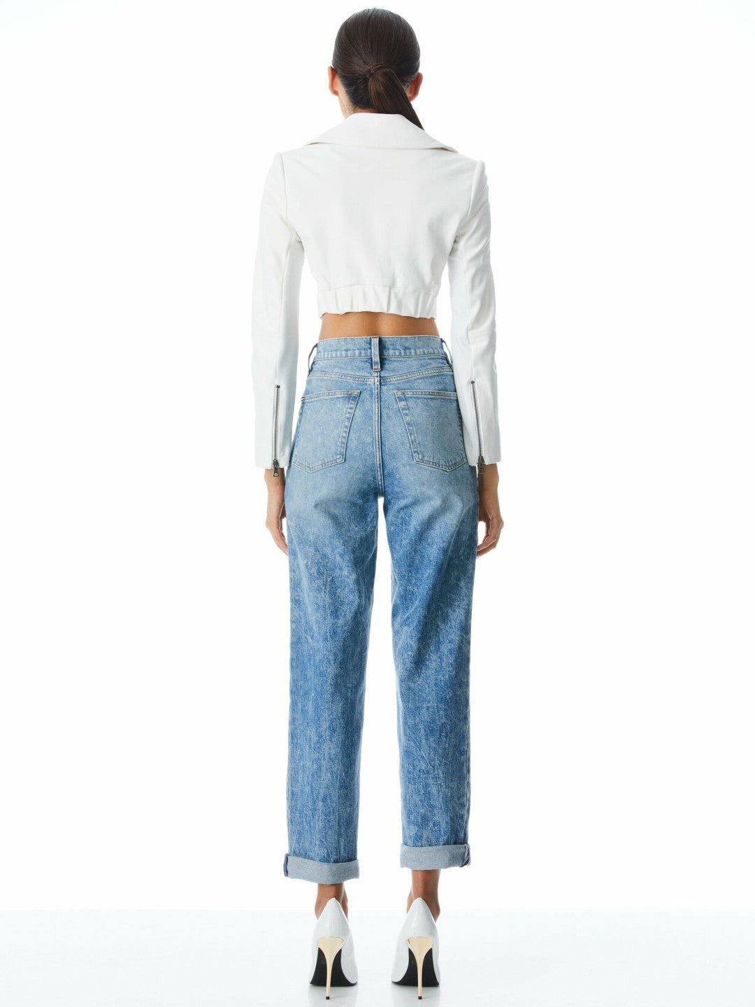 Yardley Vegan Jacket In Off White - Alice + Olivia Women