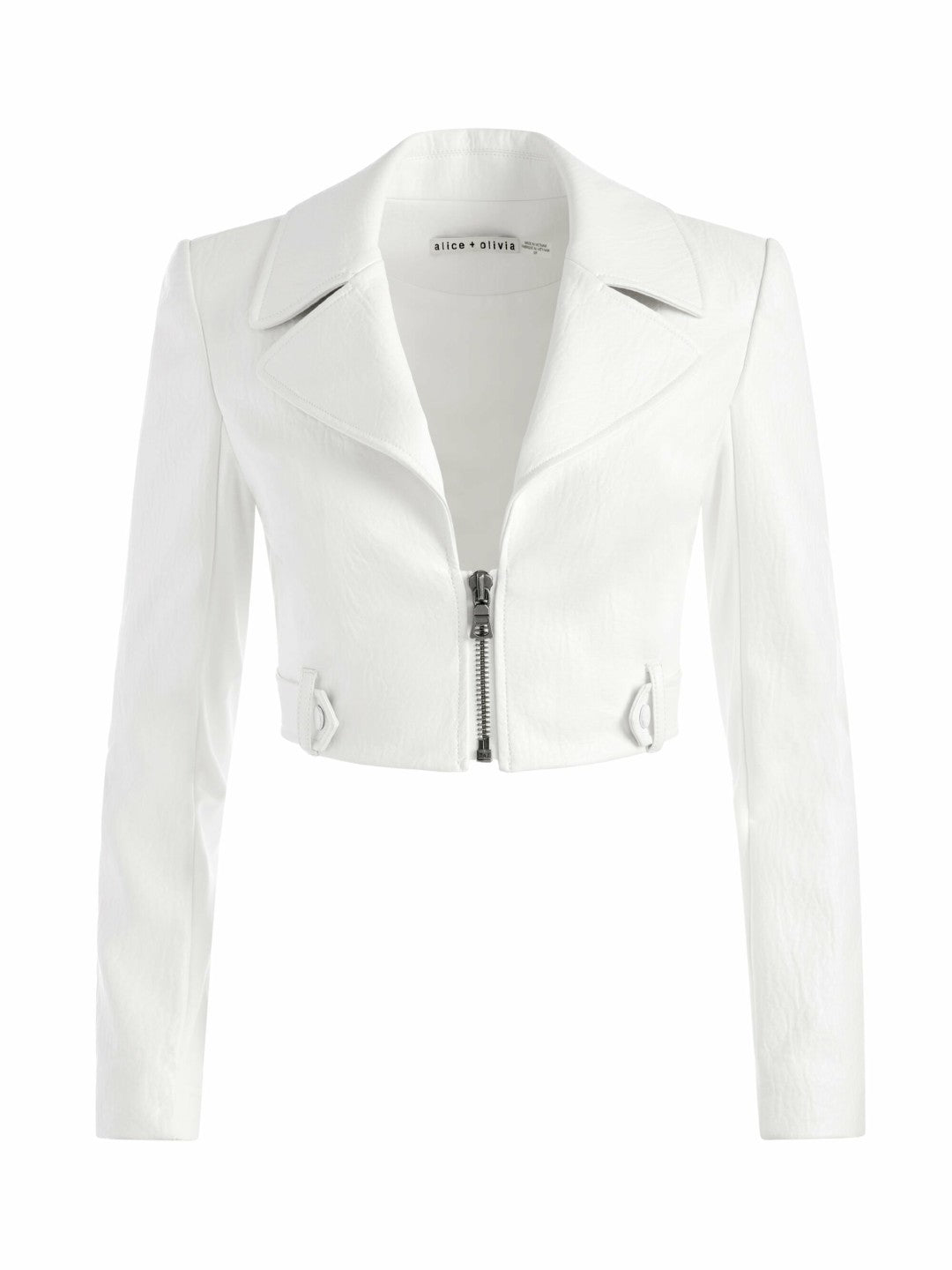 Yardley Vegan Jacket In Off White - Alice + Olivia Women