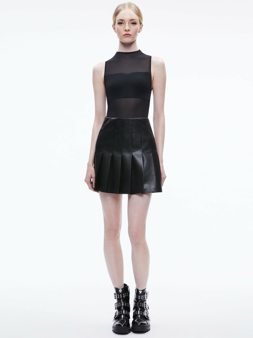 Chara Vegan Mini Dress In Black - Alice + Olivia Women