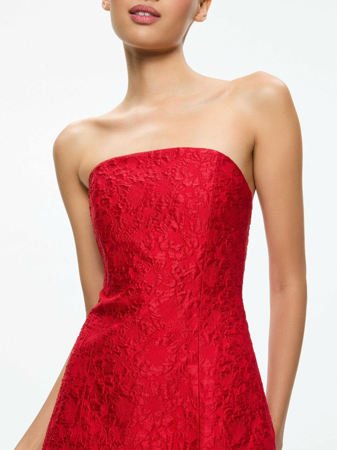 Velia Mini Dress In Perfect Ruby - Alice + Olivia Women