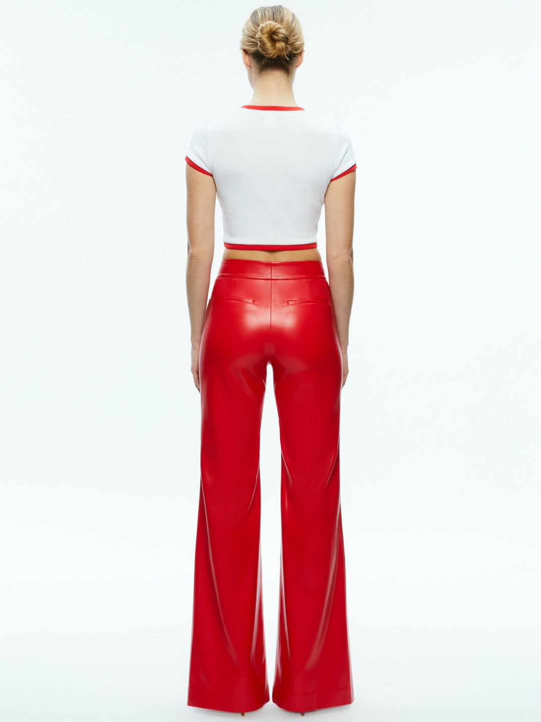 Dylan Vegan Pant In Bright Ruby - Alice + Olivia Women