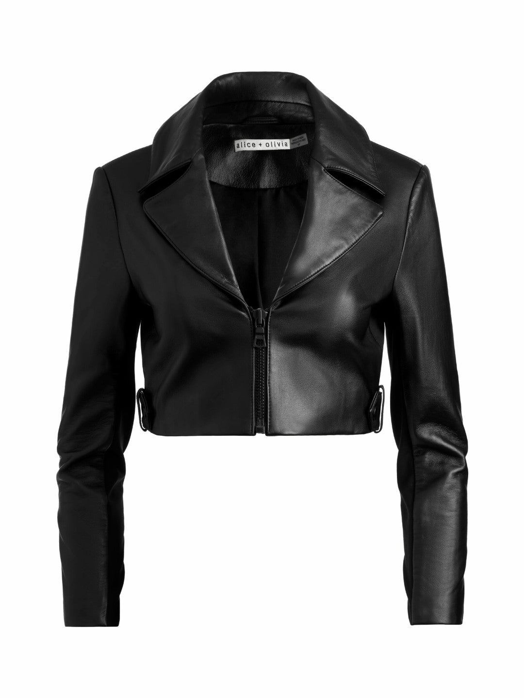 Yardley Leather Jacket In Black - Alice + Olivia Women
