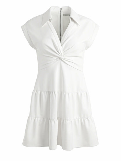 Mila Vegan Mini Dress In Off White - Alice + Olivia Women