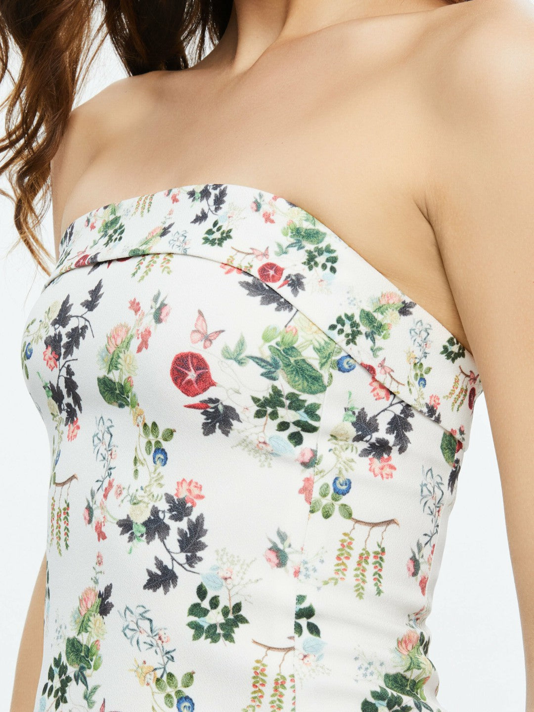 Kelly Square Bust Mini Dress In Blush Kiss Vanilla - Alice + Olivia Women