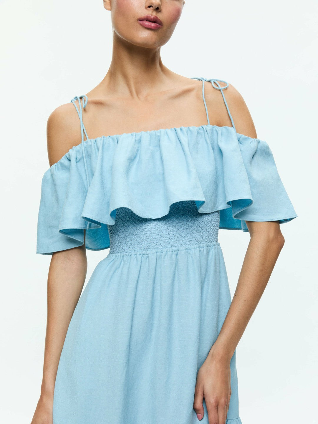 Kia Off The Shoulder Tiered Maxi Dress In Mineral Blue - Alice + Olivia Women