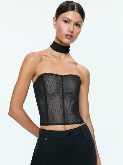 Aveline Bustier In Black - Alice + Olivia Women