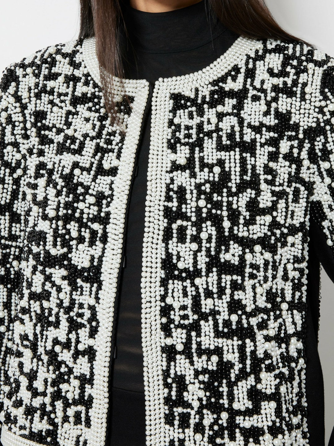 Kidman Jacket In Black/white - Alice + Olivia Women