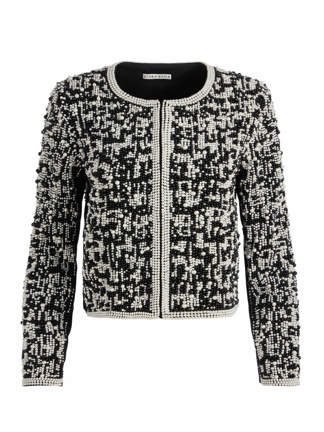 Kidman Jacket In Black/white - Alice + Olivia Women