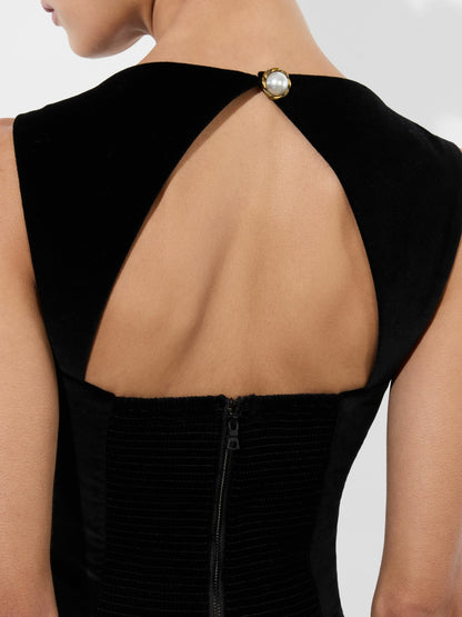 Keria Velvet Tank In Black - Alice + Olivia Women