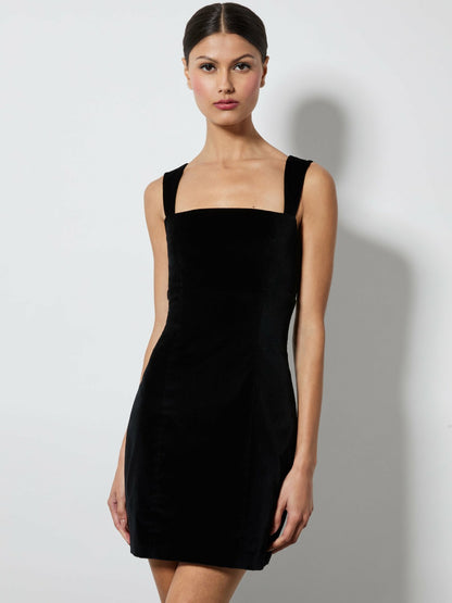 Keria Velvet Mini Dress In Black - Alice + Olivia Women
