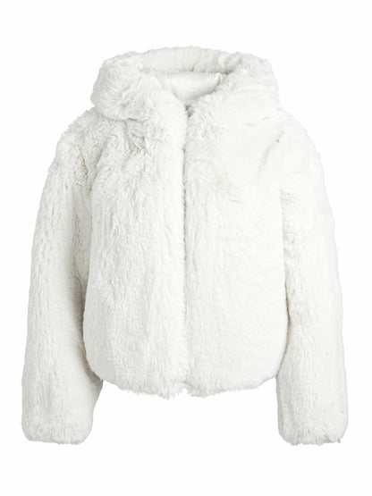 Rowe Faux Fur Bomber In Off White - Alice + Olivia Women
