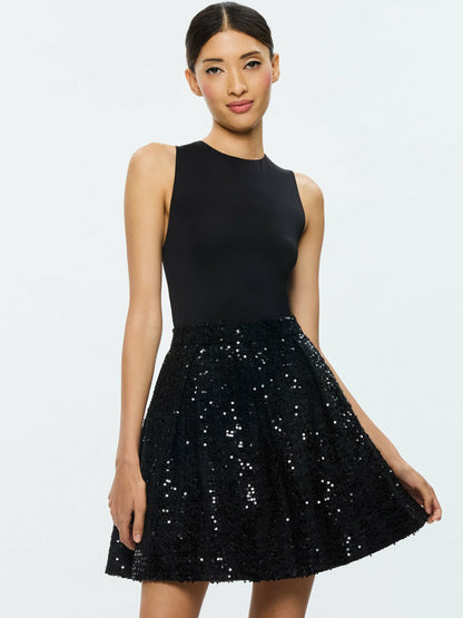 Chara Mini Dress In Black - Alice + Olivia Women