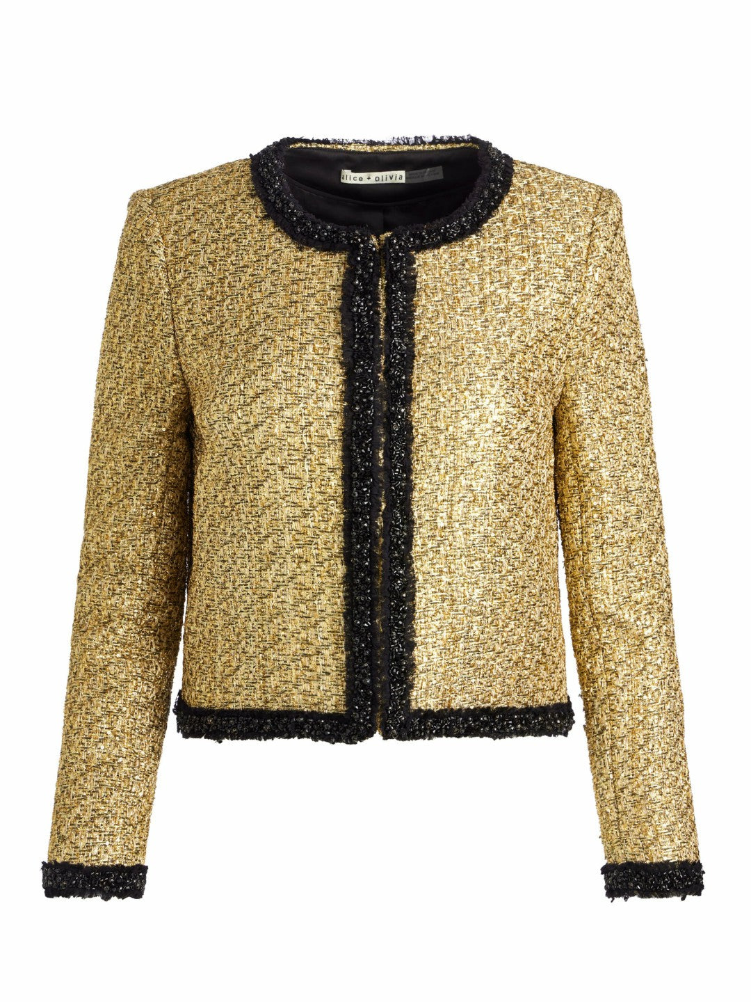 Landon Jacket In Gold - Alice + Olivia Women
